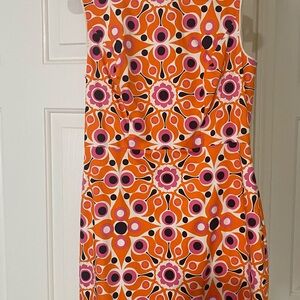 Kate Spade Orange and Pink Patterned Dress